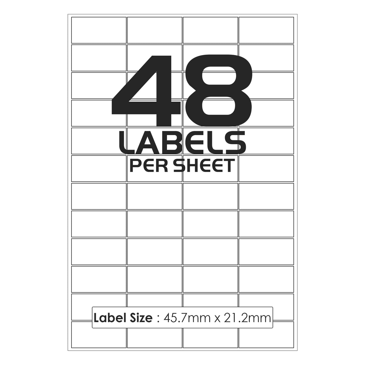 Download Free Word & PDF Label Printing Templates for Product LP48/45 ...